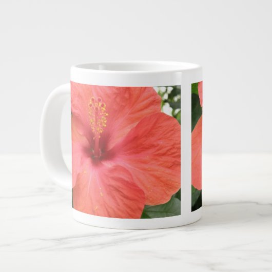 Oranje Hibiscus Flower Macro Mok (Links)