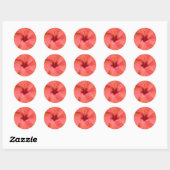 Oranje Hibiscus Flower Macro Sticker (Vel)