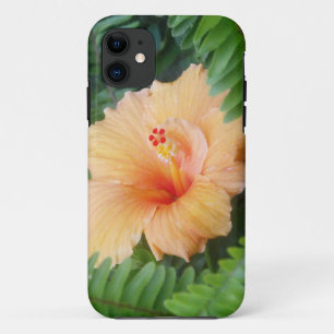 Oranje Hibiscus Flower met Ferns Case-Mate iPhone Case