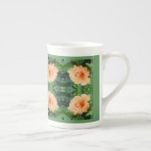 Oranje Hibiscus Flower Pattern Porselein Kop (Rechts)