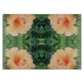 Oranje Hibiscus Flower Pattern Snijplank (Voorkant)