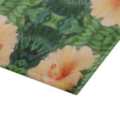 Oranje Hibiscus Flower Pattern Snijplank (Hoek)