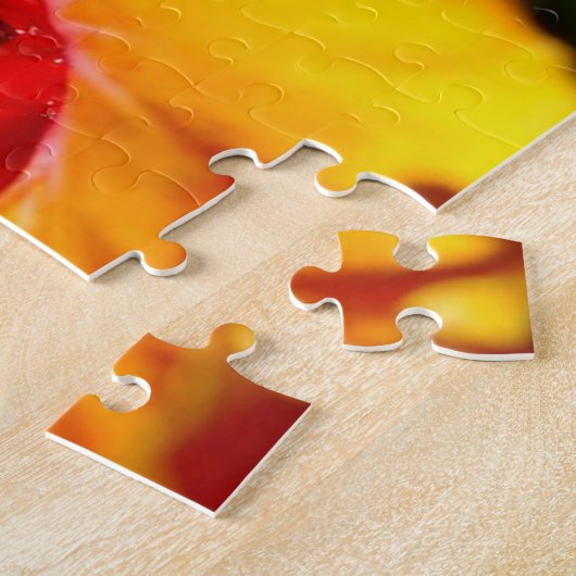 Oranje Hibiscus Flower Side Uitzicht Legpuzzel (Zijkant)