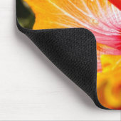 Oranje Hibiscus Flower Side Uitzicht Muismat (Hoek)