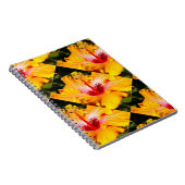 Oranje Hibiscus Flower Side Uitzicht Notitieboek (Rechterzijde)