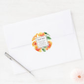 Oranje Hibiscus Flower Visitekaartje Sticker (Envelop)