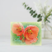 Oranje Hibiscus Flowers Briefkaart (Staand voorkant)