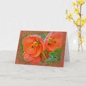 Oranje Hibiscus Flowers Kaart (Gele Bloem)