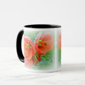 Oranje Hibiscus Flowers Mok (Voorkant links)