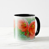 Oranje Hibiscus Flowers Mok (Voorkant rechts)