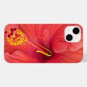 Oranje Hibiscus Foto met Elegant Initiaal Script Case-Mate iPhone Case (Achterkant (horizontaal))