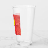 Oranje Hibiscus Foto met Fancy Initiaal Script Glas (Links)