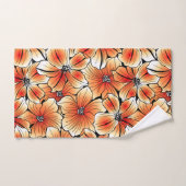 Oranje hibiscus handdoek (Handdoek)