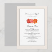 Oranje Hibiscus Hawaiian Wedding Menu Sjabloon (Voorkant / Achterkant)