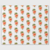 oranje hibiscus in zacht masker cadeaupapier (Vlak)