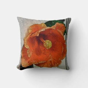 ORANJE HIBISCUS KUSSEN