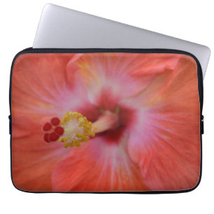 Oranje Hibiscus Laptophoes Laptop Sleeve