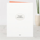 Oranje Hibiscus met naam sympathie Kaart (Achterkant)