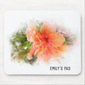 Oranje Hibiscus Muismat (Voorkant)