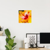 Oranje Hibiscus Poster (Thuiskantoor)