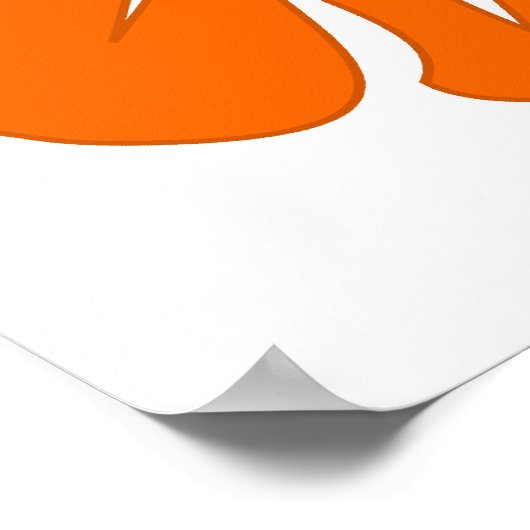 Oranje Hibiscus Poster (Hoek)