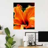 Oranje Hibiscus Poster (Thuiskantoor)
