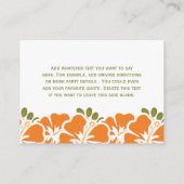 Oranje Hibiscus receptie behuizing Kaarten (Achterkant)