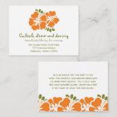 Oranje Hibiscus receptie behuizing Kaarten (Voorkant / Achterkant)