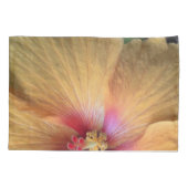 Oranje Hibiscus Rimpel Kussensloop (Achterkant-Links)