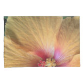 Oranje Hibiscus Rimpel Kussensloop (Voorkant-Rechts)