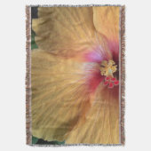 Oranje Hibiscus Ruffle Deken (Voorkant Verticaal)