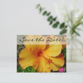 Oranje Hibiscus * Save the Date Aankondigingskaart (Staand voorkant)