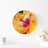Oranje Hibiscus Side Uitzicht Grote Klok (Huis)