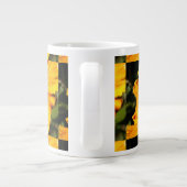 Oranje Hibiscus Side Uitzicht Grote Koffiekop (Achterkant)