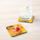 Oranje Hibiscus Side Uitzicht Onderzetter (Rechterzijde)