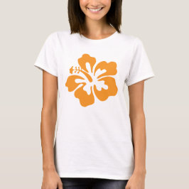 Oranje Hibiscus T-shirt