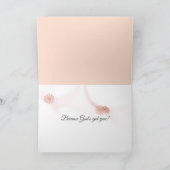 Oranje Hibiscus Thinking of You Kaart (Binnen)