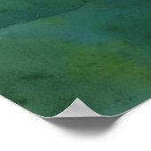 Oranje Hibiscus Tropical Flower Floral Art Poster (Hoek)