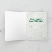 Oranje Hibiscus Tropical Flower Verjaardag Sjabloo Kaart (Binnen)