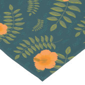 Oranje Hibiscus Tropical Table Runner Korte Tafelloper (Hoek)