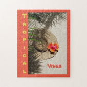 Oranje Hibiscus Tropical Vibes Legpuzzel (Verticaal)