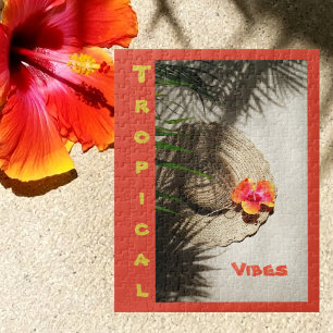 Oranje Hibiscus Tropical Vibes Legpuzzel