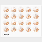 oranje hibiscus trouwstickers ronde sticker (Vel)