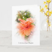 oranje hibiscus voor verlies dochter kaart (Gele Bloem)