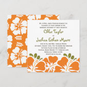 Oranje hibiscus Wedding-uitvindingen Kaart (Voorkant / Achterkant)