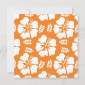 Oranje hibiscus Wedding-uitvindingen Kaart (Achterkant)