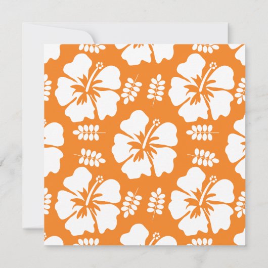Oranje hibiscus Wedding-uitvindingen Kaart (Achterkant)