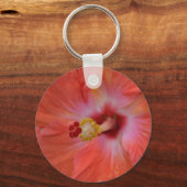 Oranje Hibisus Sleutelhanger (Voorkant)