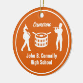 Oranje High School Marching Band Custom Christmas Keramisch Ornament (Links)