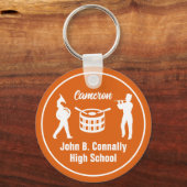 Oranje High School Marching Band gepersonaliseerd Sleutelhanger (Achterkant)